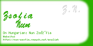 zsofia nun business card